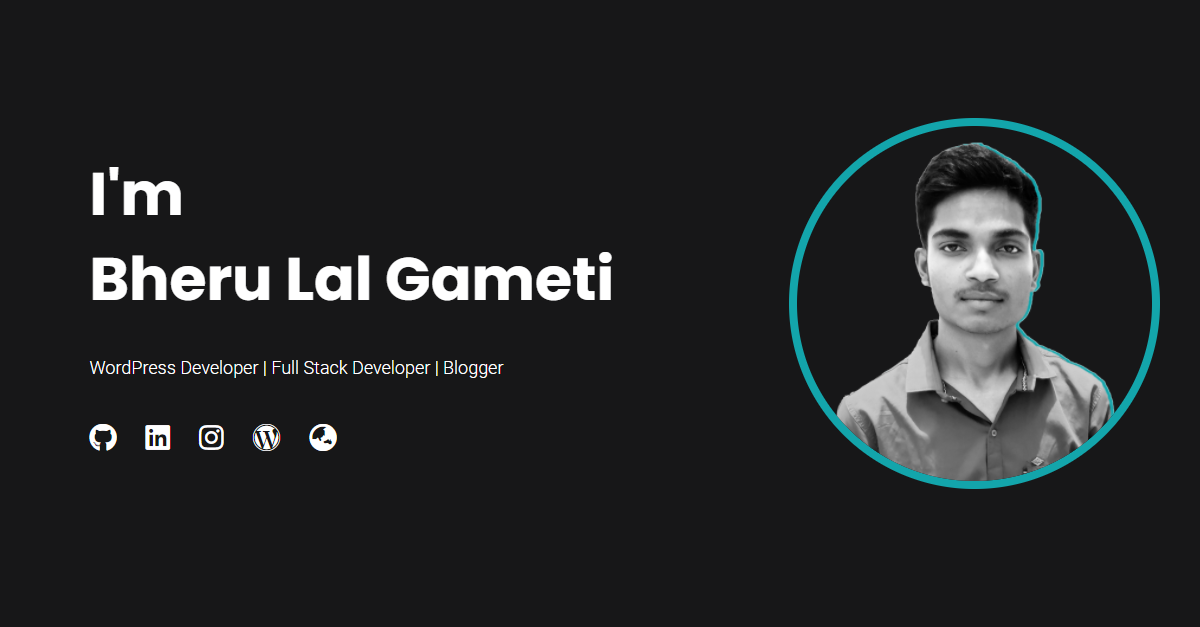 Bheru Lal Gameti - Full Stack Developer | WordPress Developer